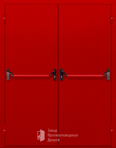 Фото двери «Двупольная глухая с антипаникой (красная)» в Туле