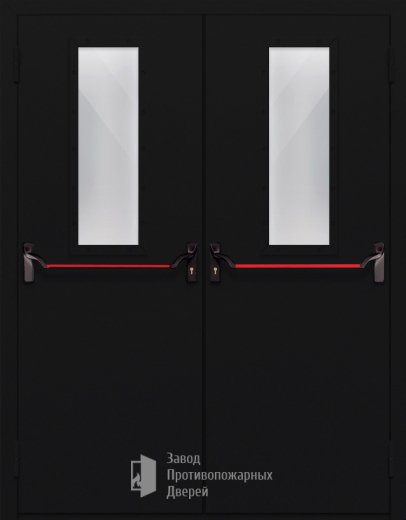 Фото двери «Двупольная со стеклом и антипаникой №64» в Туле