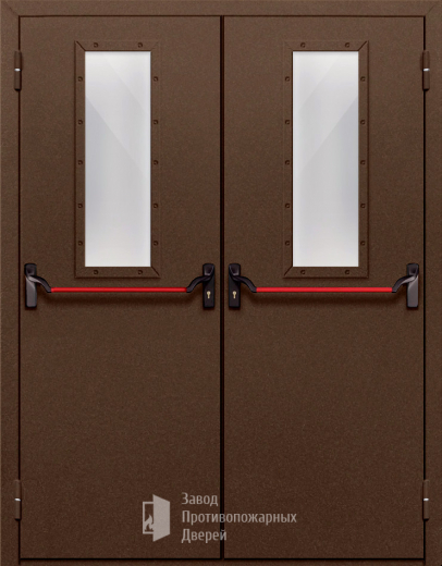 Фото двери «Двупольная со стеклом и антипаникой №68» в Туле