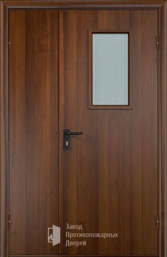 Фото двери «Полуторная МДФ со стеклом EI-30» в Туле