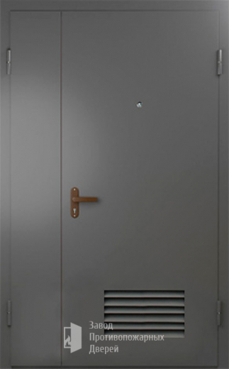 Фото двери «Техническая дверь №7 полуторная с вентиляционной решеткой» в Туле