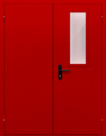 Фото двери «Двупольная со стеклом (красная)» в Туле