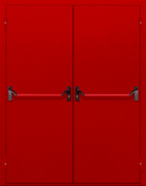 Фото двери «Двупольная глухая с антипаникой (красная)» в Туле