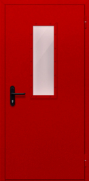 Фото двери «Однопольная со стеклом (красная)» в Туле