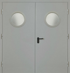 Фото двери «Двупольная с круглым стеклом EI-30» в Туле