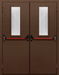 Фото двери «Двупольная со стеклом и антипаникой №68» в Туле