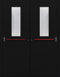 Фото двери «Двупольная со стеклом и антипаникой №64» в Туле