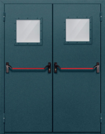 Фото двери «Двупольная со стеклом и антипаникой №57» в Туле