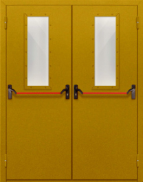 Фото двери «Двупольная со стеклом и антипаникой №65» в Туле