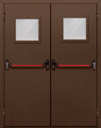 Фото двери «Двупольная со стеклом и антипаникой №58» в Туле